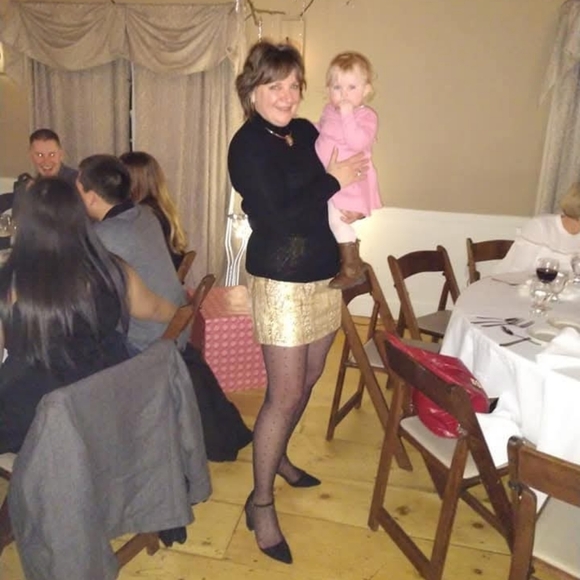 BCBGMaxAzria Gold Textured Skirt - Picture 9 of 10